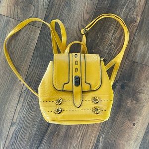 Cute yellow backpack purse